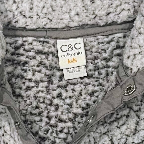 Comfy Fleece Girls Pullover Size 10/12 — Super Soft Grey Cozy - Picture 3 of 3